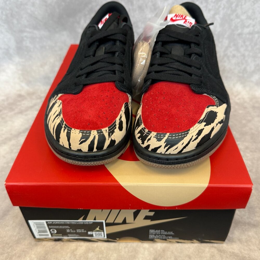 Air Jordan 1 Retro Low OG SP – Black / Sport Red / Desert (Men’s Size 9) - Picture 4 of 5